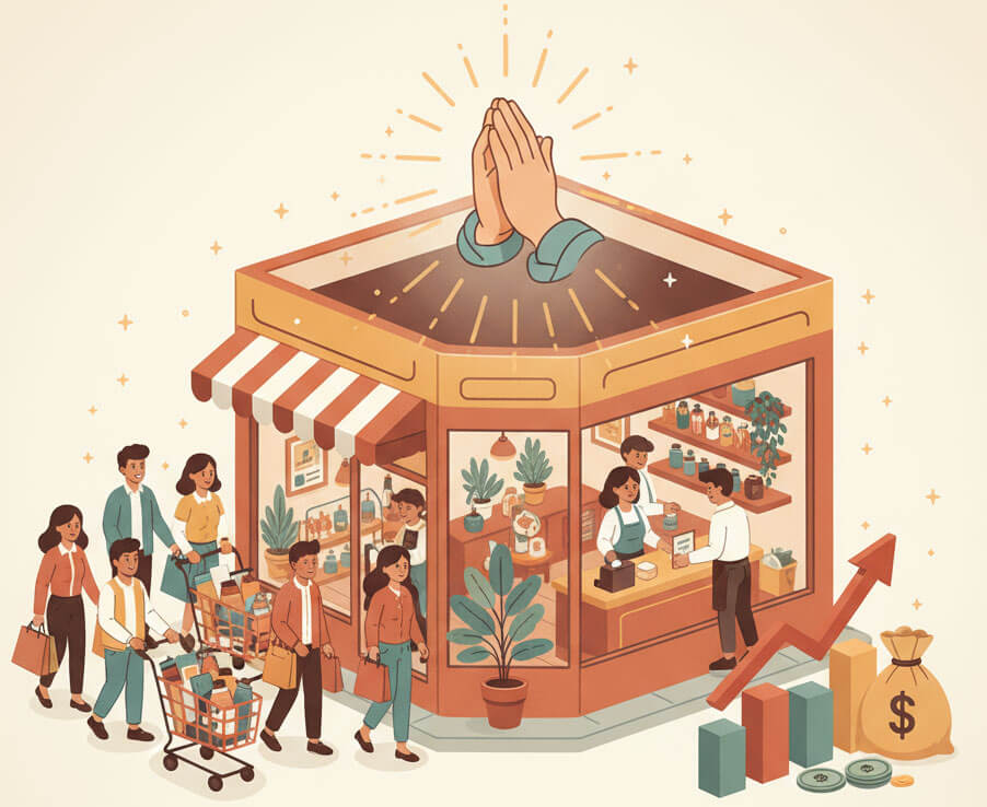 تاثیر دعا در افزایش فروش مغازه و رونق کسب و کار