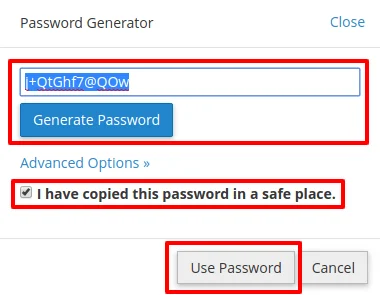 پسورد پایگاه داده دیتابیس