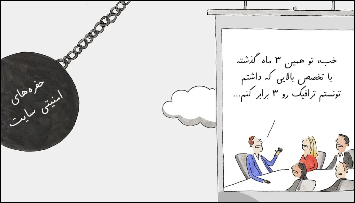 آسیب پذیری های امنیتی-کاریکاتور-وب سایت