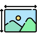 مشخص کردن ابعاد تصاویر-آیکون