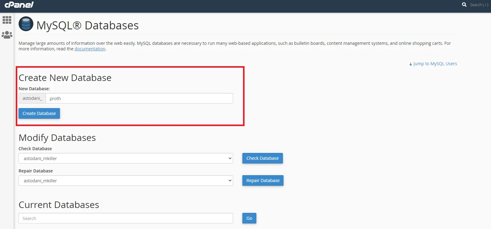اسم پایگاه داده اپن کارت