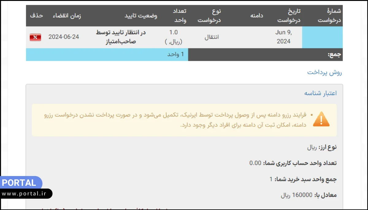 پرداخت هزینه انتقال دامنه ایرنیک