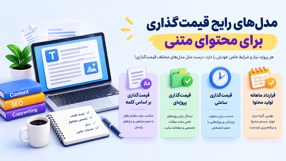 مدلهای رایج قیمتگذاری برای محتوای متنی
