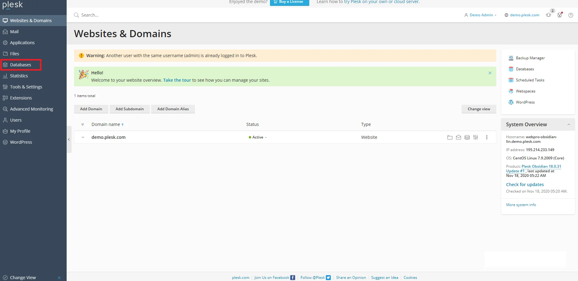 ساخت پایگاه داده در پلسک