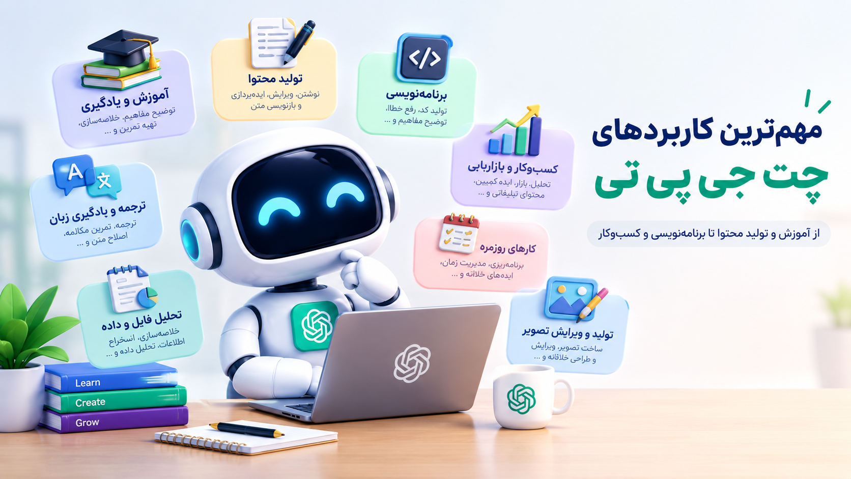 مهمترین کاربردهای چت جی پی تی