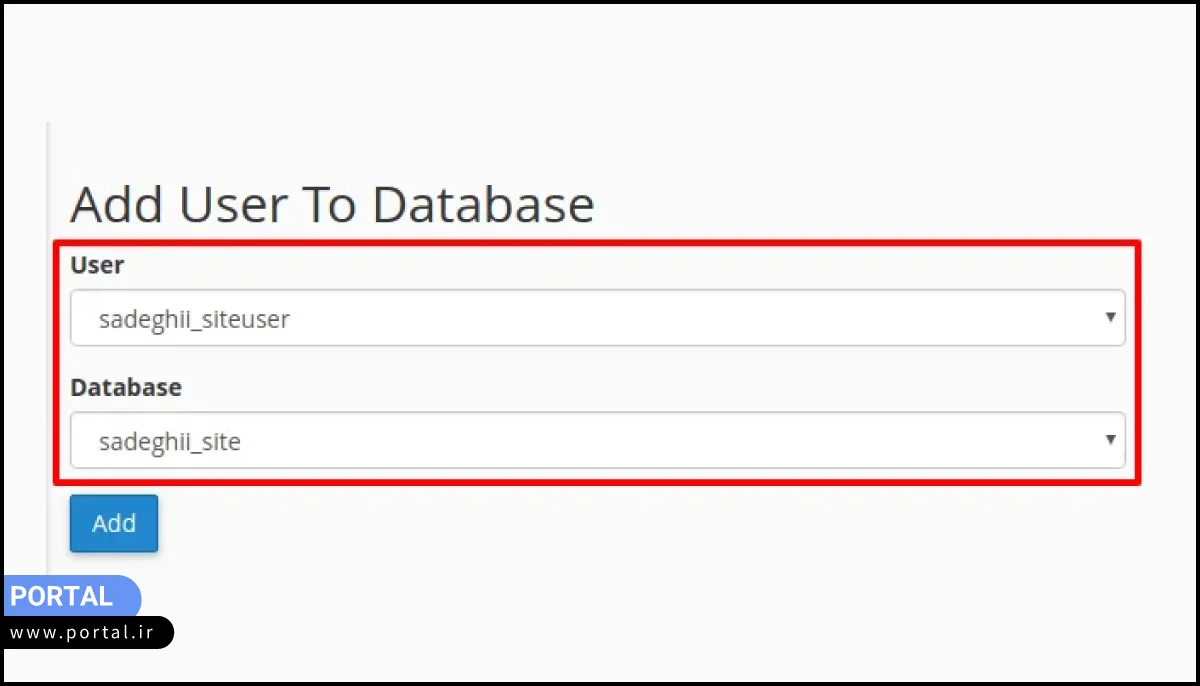 قسمت Add User To Database