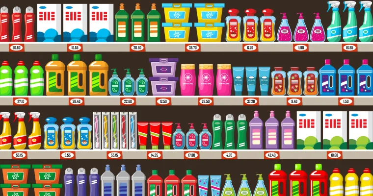 چیدمان مناسب محصول- عکس کارتونی