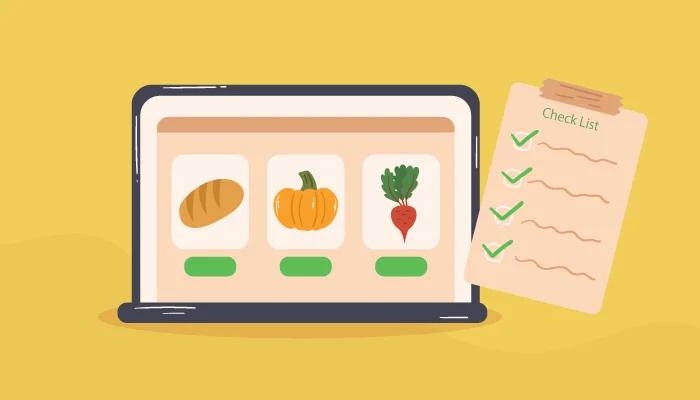 چک لیست خرید مواد غذایی