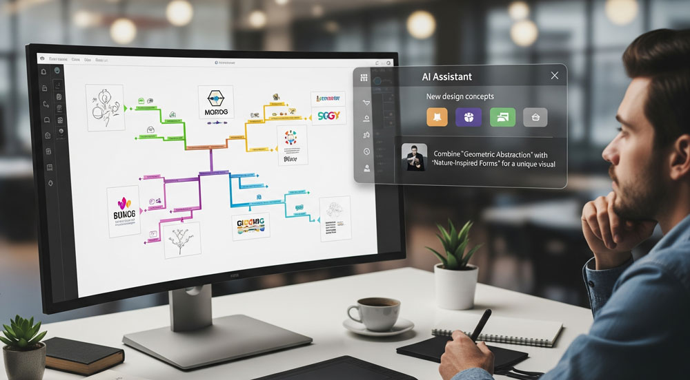 استفاده از هوش مصنوعی AI برای طراحی لوگو