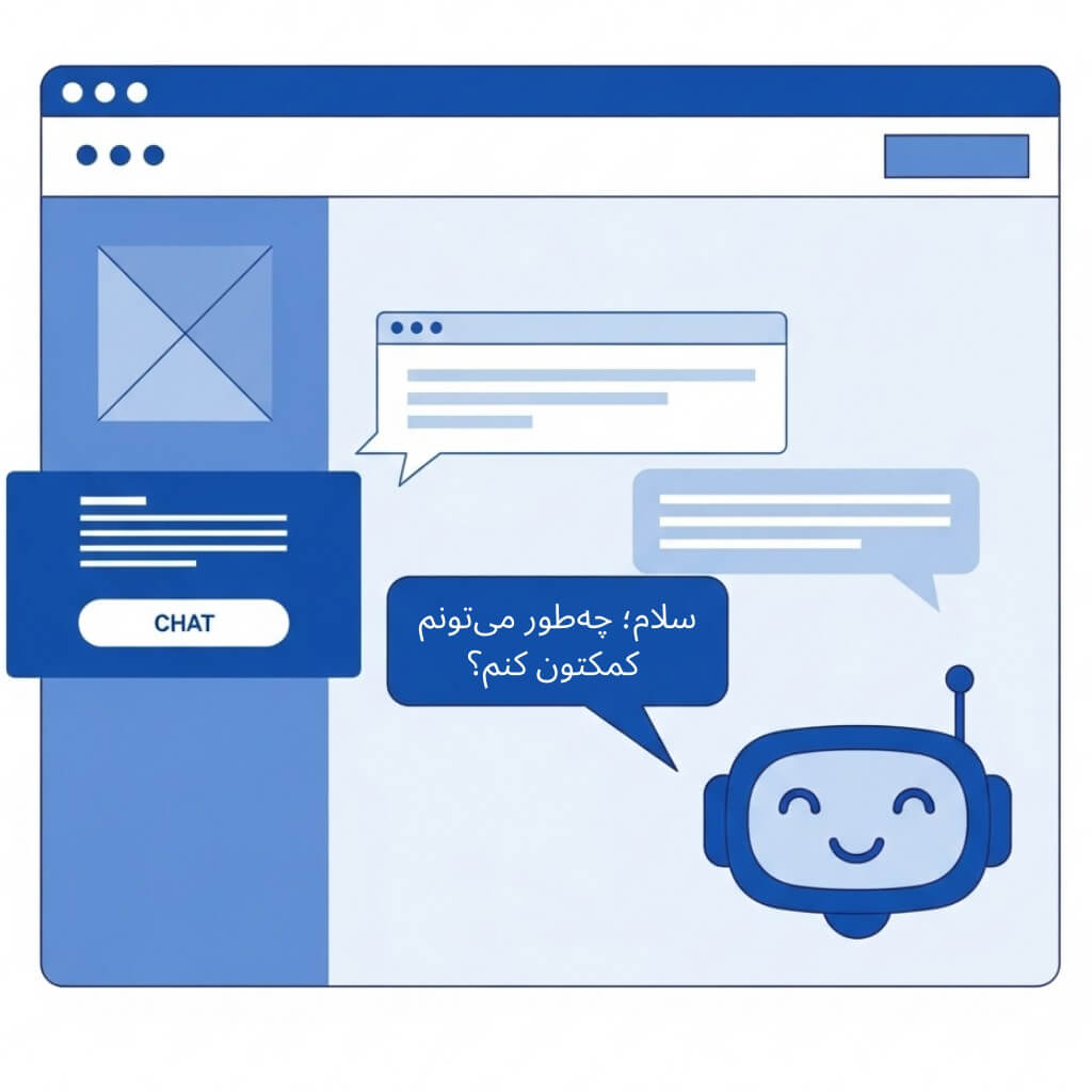 استفاده از چتبات در وبسایت برای ارائۀ پشتیبانی