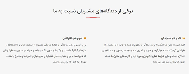 دیدگاه مشتریان قالب رستوران