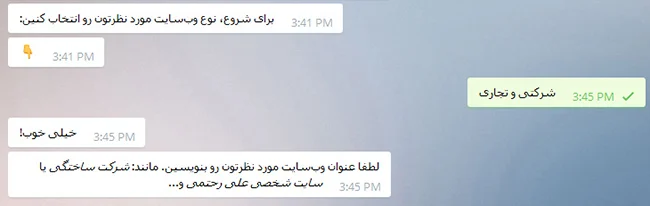 انتخاب عنوان وب سایت