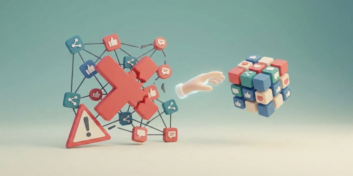 ۱2 اشتباه رایج و خطرناک در بازاریابی شبکه‌های اجتماعی و راهکارهای جلوگیری
